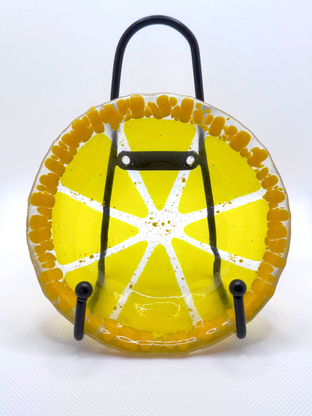 Fused glass lemon slice