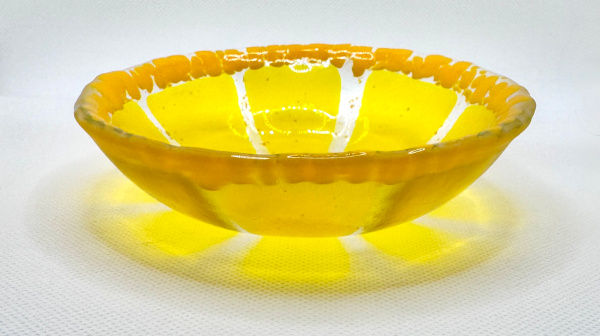 Glass Bubble Grid Dish